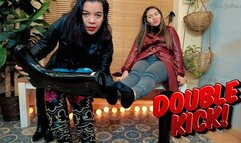 Double kick Wellies , cowboy high heels boots