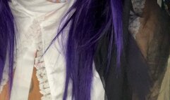 sexy looner Val poping red balloons