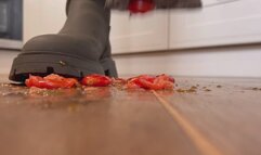 Tomato crush with boot worship
