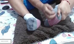 Brig_Sexi_Hot itches her socked feet lost in thoughts
