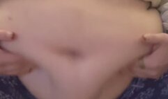 Playing with my enormous belly