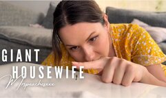 GIANT housewife humiliates tiny man