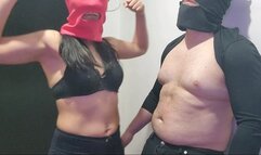 Gut punching until spit it all