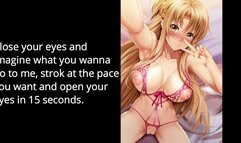 HENTAI JOI ASUNA FIRST CUM IN MOUTH (for Beginner, Cei)