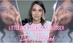 Little Dick Cum Guzzling Loser Gets Face Fucked
