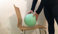 Sitting on a balloon