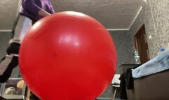 Val deflate red yogaball