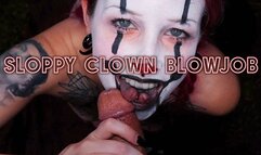 Messy Deep Throat Clown Blowjob