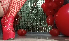 val heels pop red balloons