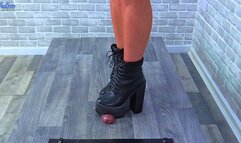 Dancing On His Cock & Balls In My Monster Platform Boots - Cock Cam - 1107COCK