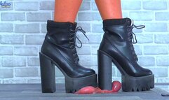 Dancing On His Cock & Balls In My Monster Platform Boots - Bug Cam - 1107BUG