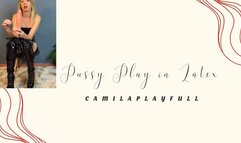 I ride the dildo in latex and boots