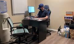 Blair Blouson Bound, Gagged, Fondled By A Loan Advisor