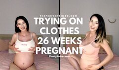 Trying On Clothes - 26 Weeks Pregnant