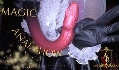 Snake magic: Look at it disappear inside his ass!