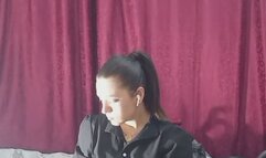 SMOKING MARLY LONG SHOT WITH RED LIPSTICK