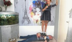 Jennifer Trampling In Her Velvet Dress