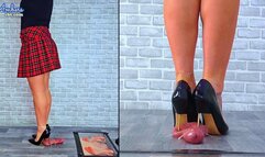 Crushing The Cum From His Cock & Balls In My Kurt Geiger Stilettos - Split Cam - 1109SPLIT