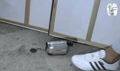 Camcorder under Adidas Sneakers