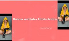 Rubber and latex masturbation
