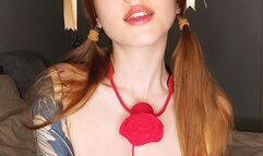 Cow-chan enjoys testing her tits and pussy for endurance