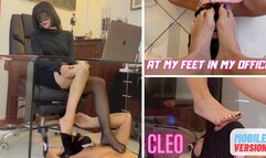Cleo Domina - At my feet in my office- MOBILE VERSION