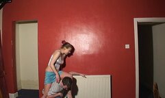 Hannah's Shoulder Ride Blue Skirt