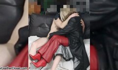 Red Leather Pants Edging