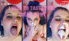 BBW awaits your cream with open mouth