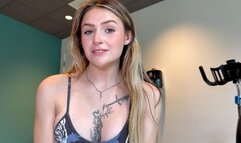 London Evans Brings Her Puppy Boyfriend To The Gym mobile