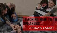 Teaching Rainbow Lau to hogtie Speakuss