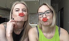 ENJOYING YOUR RED LIPSTICK!