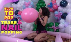 Beatriz Unique Looner Session: Blowing, Popping, and Teasing with Pink Perfection! -