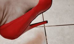 Red Stiletto Loop |Step into Strawbearriis world, a realm where your devotion to my divine legs is not just encouraged—it's required
