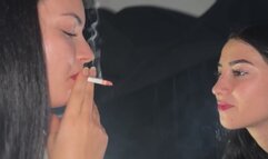 SMOKING HANDY AND SANDY SMOKE KISSING