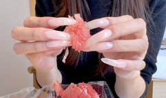 #131 - Destroying grapefruit with natural nails