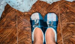 Katherine exploding your fetish for her fluffy ballet flat sandals