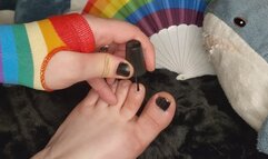 trans feet getting black nailpolish