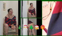 VIRTUAL CHRISTMAS GREETING CARD - BATHROOM TOILET PEE FETISH
