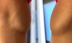 Pink Nails Underneath View Muscle Worship