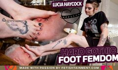 He will suffer under my gothic feet! ( Foot Domination with Lady Lucia Haycock ) - FULL HD wmv