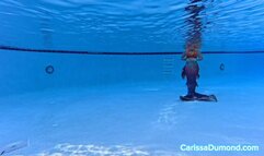 Carissa as a Mermaid in the pool at the resort