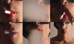 Syssy boy smoking EVE 120s with red lipstick