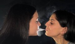 SMOKING LOVE AND SANDY SMOKE KISSING