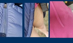 WEARING YOUR FAVE PUFFER FLASHING AND SPITTING OUTSIDE