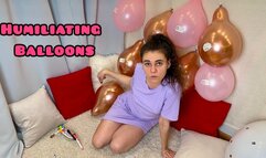 I BLOW UP BALLOONS WITH MY MOUTH AND SIGN THEM WITH DEGRADING WORDS 4K ENG SUB