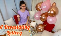 ORGANIZED A LOTTERY WITH BALLOONS BURST WITH VARIOUS EXTREME OBJECTS 4K ENG SUB
