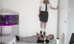 Danielle Schoolgirl Trampling In Different Skirts & Socks & Tights & Shoes (4K)