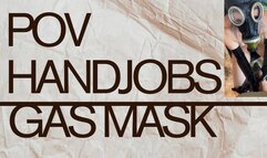 pov gas mask handjobs in latex gloves