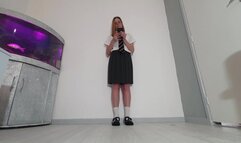 Danielle Schoolgirl Trampling In Different Skirts & Socks & Tights & Shoes FLOOR CAM